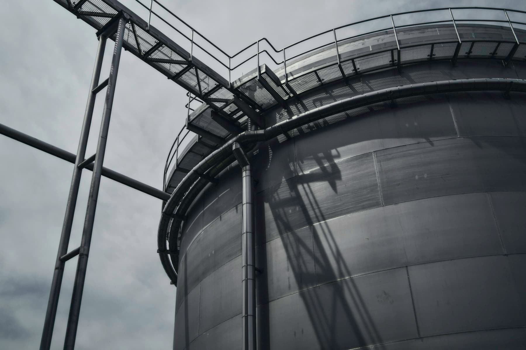 Pressure vessel being examined during an inspection